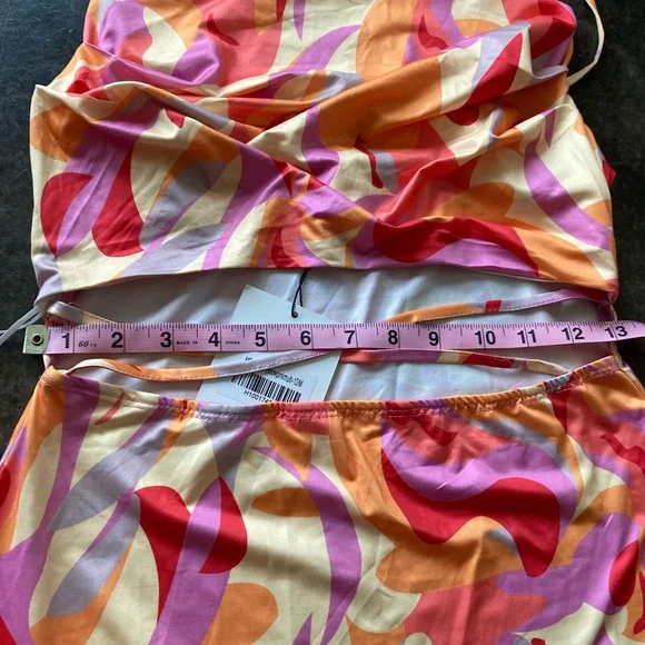 Hello Molly Pink and Orange MIDI Dress 👗 Size 6 - Picture 8 of 12